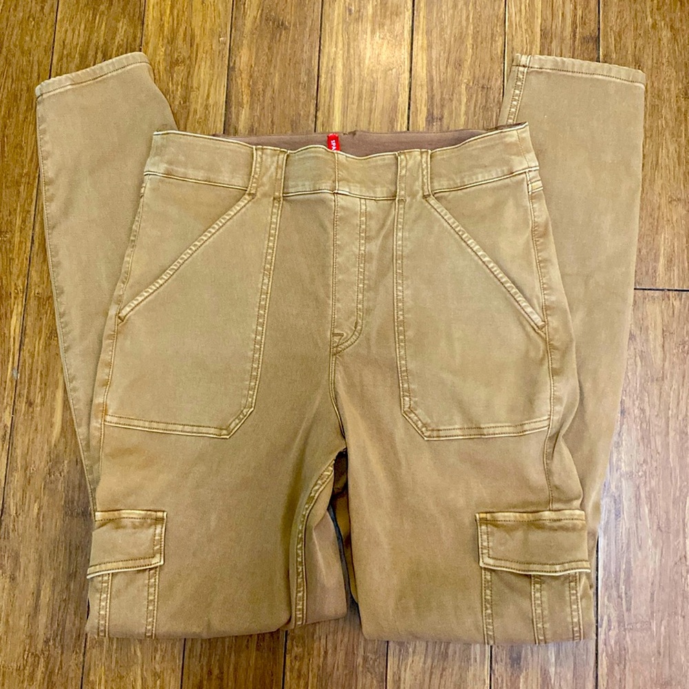 Spanx cargo skinny twill pants.